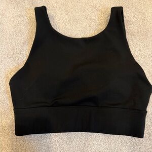 Black High-Neck Sports Bra